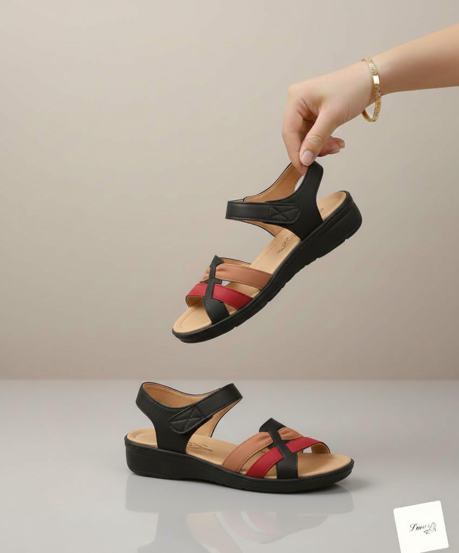 New Black Multi Heel Sandal - Image 2