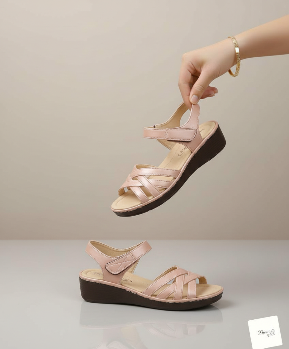 New Stripes Heel Sandal-Brown - Image 2