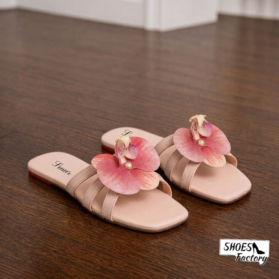 Floral Elegance Flat Slides – Pink - Image 3