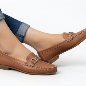 Classic Buckle Shoes-Camel Brown
