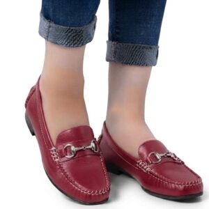 Classic Buckle Shoes-Red
